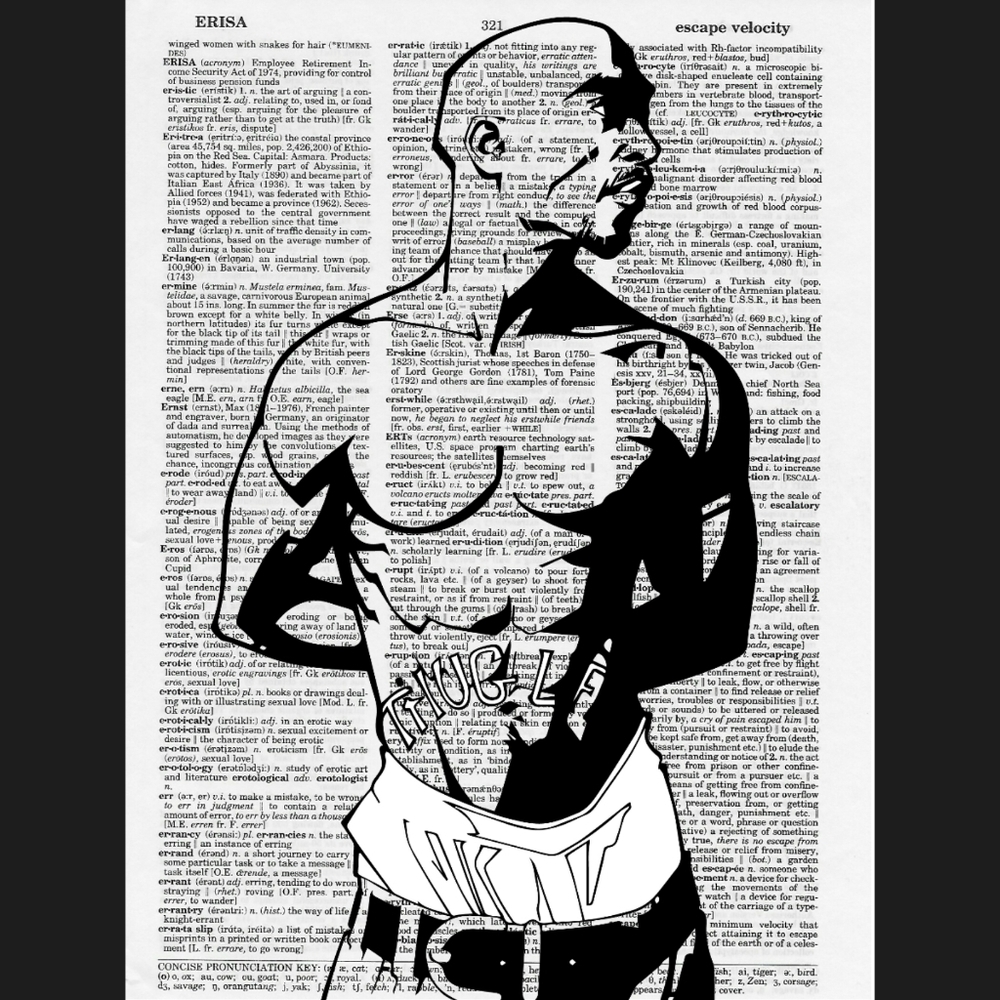 Tupac Rap Music Dictionary Art Print 90's Decor